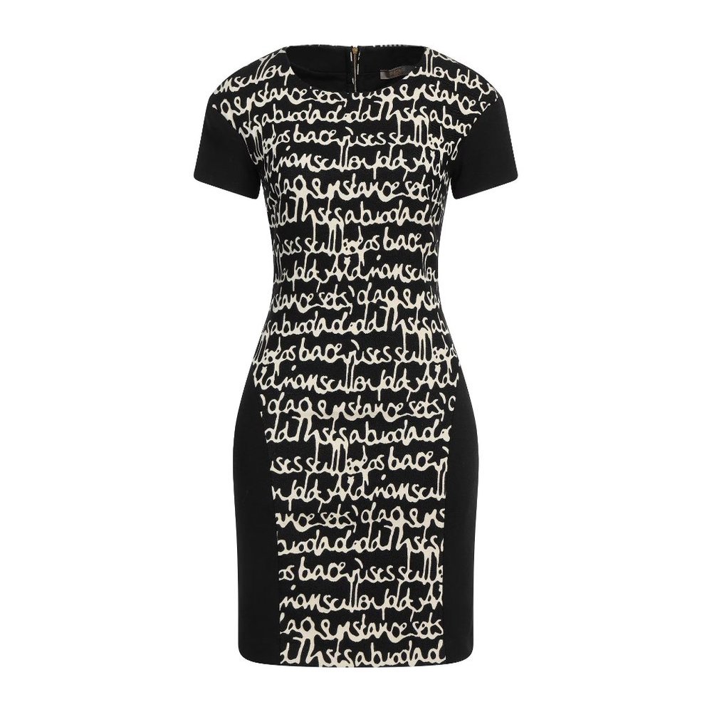 MARANI JEANS short dress with calligraphy print